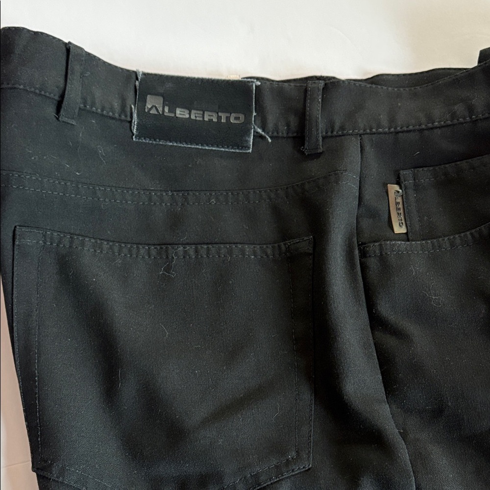 Alberto Men's Classic Black Chinos